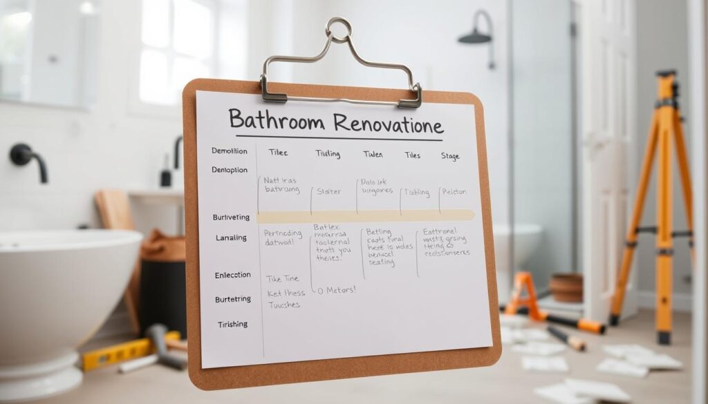 Bathroom renovation schedule
